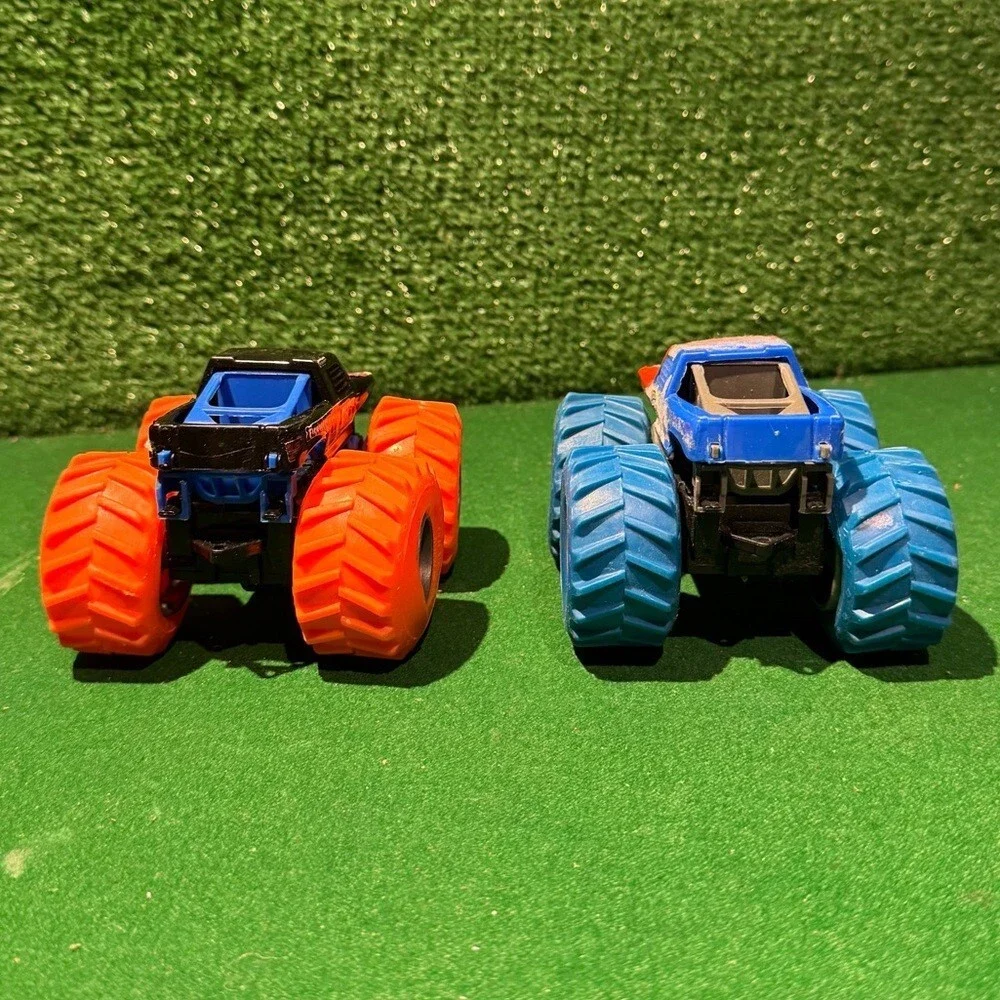 New Bright Monster Truck Duo - Black and‎ Red, Blue and Red Push